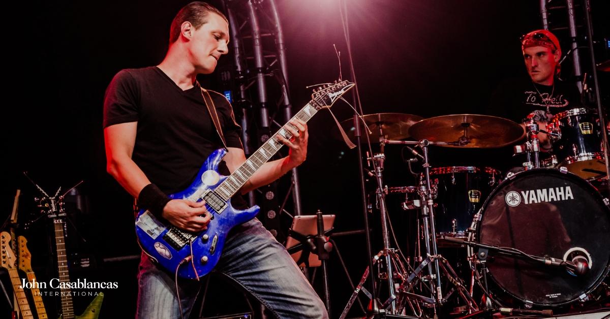 a musician during a live music performance