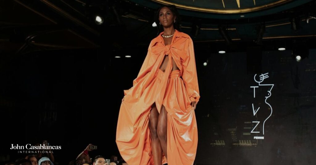 A runway model can learn their skills at the John Casablancas International.